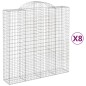 vidaXL Gabionen mit Hochbogen 8 Stk. 200x50x200/220cm Verzinktes Eisen vidaXL Gabionen mit Hochbogen 8 Stk. 200x50x200/220cm Verzinktes Eisen