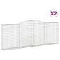 vidaXL Gabionen mit Hochbogen 2 Stk. 400x30x140/160cm Verzinktes Eisen vidaXL Gabionen mit Hochbogen 2 Stk. 400x30x140/160cm Verzinktes Eisen