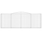 vidaXL Gabionen mit Hochbogen 2 Stk. 400x30x140/160cm Verzinktes Eisen vidaXL Gabionen mit Hochbogen 2 Stk. 400x30x140/160cm Verzinktes Eisen