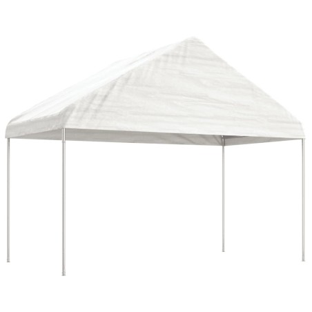 vidaXL Pavillon mit Dach Weiß 17,84x4,08x3,22 m Polyethylen