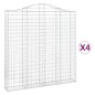 vidaXL Gabionen mit Hochbogen 4 Stk. 200x30x200/220cm Verzinktes Eisen vidaXL Gabionen mit Hochbogen 4 Stk. 200x30x200/220cm Verzinktes Eisen