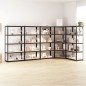 vidaXL Regale mit 5 Böden 5 Stk. Anthrazit Stahl & Holzwerkstoff vidaXL Regale mit 5 Böden 5 Stk. Anthrazit Stahl & Holzwerkstoff