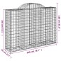 vidaXL Gabionen mit Hochbogen 7 Stk. 200x50x140/160cm Verzinktes Eisen vidaXL Gabionen mit Hochbogen 7 Stk. 200x50x140/160cm Verzinktes Eisen
