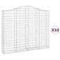 vidaXL Gabionen mit Hochbogen 10 Stk 200x30x160/180cm Verzinktes Eisen vidaXL Gabionen mit Hochbogen 10 Stk 200x30x160/180cm Verzinktes Eisen