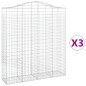 vidaXL Gabionen mit Hochbogen 3 Stk. 200x50x220/240cm Verzinktes Eisen vidaXL Gabionen mit Hochbogen 3 Stk. 200x50x220/240cm Verzinktes Eisen