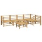 vidaXL 6-tlg. Garten-Lounge-Set mit Hellgrauen Kissen Bambus vidaXL 6-tlg. Garten-Lounge-Set mit Hellgrauen Kissen Bambus