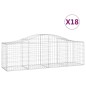 vidaXL Gabionen mit Hochbogen 18 Stk. 200x50x60/80 cm Verzinktes Eisen vidaXL Gabionen mit Hochbogen 18 Stk. 200x50x60/80 cm Verzinktes Eisen