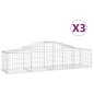 vidaXL Gabionen mit Hochbogen 3 Stk. 200x50x40/60 cm Verzinktes Eisen vidaXL Gabionen mit Hochbogen 3 Stk. 200x50x40/60 cm Verzinktes Eisen