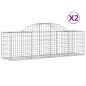 vidaXL Gabionen mit Hochbogen 2 Stk. 200x50x60/80 cm Verzinktes Eisen vidaXL Gabionen mit Hochbogen 2 Stk. 200x50x60/80 cm Verzinktes Eisen