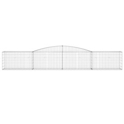 vidaXL Gabionen mit Hochbogen 9 Stk. 400x50x60/80cm Verzinktes Eisen