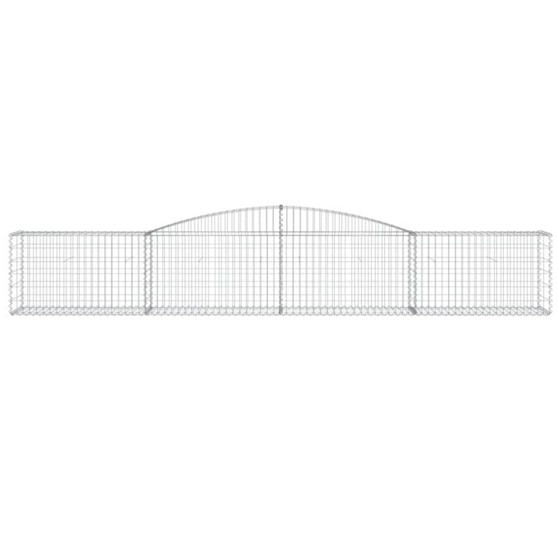vidaXL Gabionen mit Hochbogen 9 Stk. 400x50x60/80cm Verzinktes Eisen vidaXL Gabionen mit Hochbogen 9 Stk. 400x50x60/80cm Verzinktes Eisen