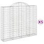 vidaXL Gabionen mit Hochbogen 5 Stk. 200x30x160/180cm Verzinktes Eisen vidaXL Gabionen mit Hochbogen 5 Stk. 200x30x160/180cm Verzinktes Eisen