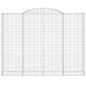 vidaXL Gabionen mit Hochbogen 3 Stk. 300x50x220/240cm Verzinktes Eisen vidaXL Gabionen mit Hochbogen 3 Stk. 300x50x220/240cm Verzinktes Eisen