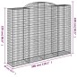 vidaXL Gabionen mit Hochbogen 3 Stk. 300x50x220/240cm Verzinktes Eisen vidaXL Gabionen mit Hochbogen 3 Stk. 300x50x220/240cm Verzinktes Eisen