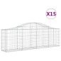 vidaXL Gabionen mit Hochbogen 15 Stk. 200x30x60/80 cm Verzinktes Eisen vidaXL Gabionen mit Hochbogen 15 Stk. 200x30x60/80 cm Verzinktes Eisen