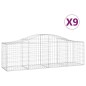 vidaXL Gabionen mit Hochbogen 9 Stk. 200x50x60/80 cm Verzinktes Eisen vidaXL Gabionen mit Hochbogen 9 Stk. 200x50x60/80 cm Verzinktes Eisen