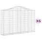 vidaXL Gabionen mit Hochbogen 6 Stk. 200x30x120/140cm Verzinktes Eisen vidaXL Gabionen mit Hochbogen 6 Stk. 200x30x120/140cm Verzinktes Eisen