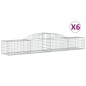 vidaXL Gabionen mit Hochbogen 6 Stk. 300x50x40/60 cm Verzinktes Eisen vidaXL Gabionen mit Hochbogen 6 Stk. 300x50x40/60 cm Verzinktes Eisen