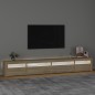 vidaXL TV-Schrank mit LED-Leuchten Sonoma-Eiche 270x35x40 cm vidaXL TV-Schrank mit LED-Leuchten Sonoma-Eiche 270x35x40 cm