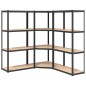 vidaXL Regale mit 4 Böden 3 Stk. Anthrazit Stahl & Holzwerkstoff vidaXL Regale mit 4 Böden 3 Stk. Anthrazit Stahl & Holzwerkstoff