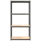 vidaXL Regale mit 4 Böden 3 Stk. Anthrazit Stahl & Holzwerkstoff vidaXL Regale mit 4 Böden 3 Stk. Anthrazit Stahl & Holzwerkstoff