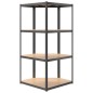 vidaXL Regale mit 4 Böden 3 Stk. Anthrazit Stahl & Holzwerkstoff vidaXL Regale mit 4 Böden 3 Stk. Anthrazit Stahl & Holzwerkstoff