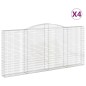 vidaXL Gabionen mit Hochbogen 4 Stk. 400x30x180/200cm Verzinktes Eisen vidaXL Gabionen mit Hochbogen 4 Stk. 400x30x180/200cm Verzinktes Eisen