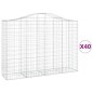 vidaXL Gabionen mit Hochbogen 40Stk. 200x50x140/160cm Verzinktes Eisen vidaXL Gabionen mit Hochbogen 40Stk. 200x50x140/160cm Verzinktes Eisen