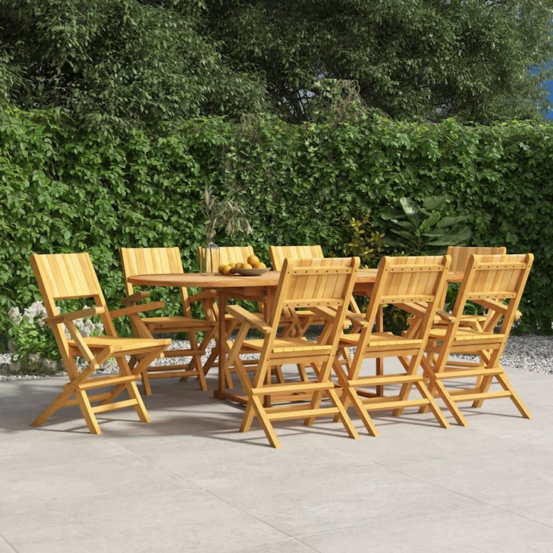 vidaXL Gartenstühle 8 Stk. Klappbar 55x61x90 cm Massivholz Teak vidaXL Gartenstühle 8 Stk. Klappbar 55x61x90 cm Massivholz Teak