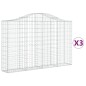 vidaXL Gabionen mit Hochbogen 3 Stk. 200x30x120/140cm Verzinktes Eisen vidaXL Gabionen mit Hochbogen 3 Stk. 200x30x120/140cm Verzinktes Eisen