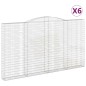 vidaXL Gabionen mit Hochbogen 6 Stk. 400x30x220/240cm Verzinktes Eisen vidaXL Gabionen mit Hochbogen 6 Stk. 400x30x220/240cm Verzinktes Eisen