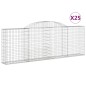 vidaXL Gabionen mit Hochbogen 25 Stk 300x30x100/120cm Verzinktes Eisen vidaXL Gabionen mit Hochbogen 25 Stk 300x30x100/120cm Verzinktes Eisen