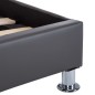Bettgestell mit LED Grau Kunstleder 180x200 cm Bettgestell mit LED Grau Kunstleder 180x200 cm