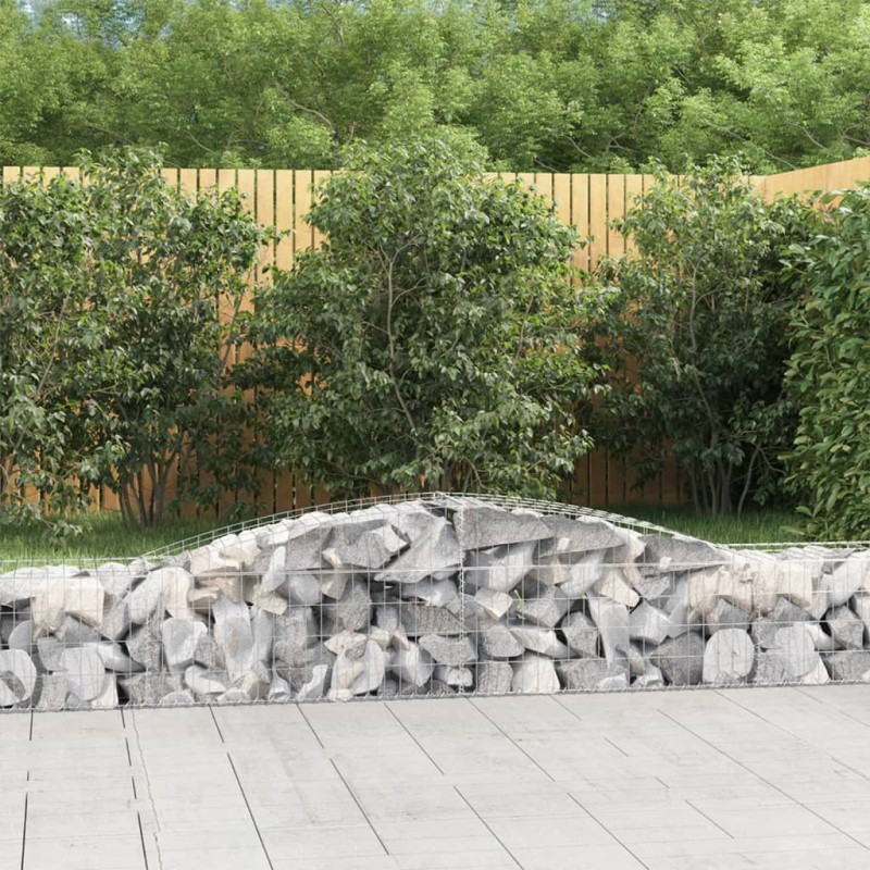 vidaXL Gabionen mit Hochbogen 8 Stk. 400x50x40/60cm Verzinktes Eisen vidaXL Gabionen mit Hochbogen 8 Stk. 400x50x40/60cm Verzinktes Eisen