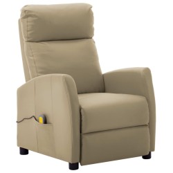 Massagesessel Cappuccino-Braun Kunstleder