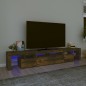 vidaXL TV-Schrank mit LED-Leuchten Räuchereiche 230x36,5x40 cm vidaXL TV-Schrank mit LED-Leuchten Räuchereiche 230x36,5x40 cm