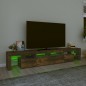 vidaXL TV-Schrank mit LED-Leuchten Räuchereiche 230x36,5x40 cm vidaXL TV-Schrank mit LED-Leuchten Räuchereiche 230x36,5x40 cm