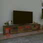 vidaXL TV-Schrank mit LED-Leuchten Räuchereiche 230x36,5x40 cm vidaXL TV-Schrank mit LED-Leuchten Räuchereiche 230x36,5x40 cm