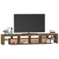 vidaXL TV-Schrank mit LED-Leuchten Räuchereiche 230x36,5x40 cm vidaXL TV-Schrank mit LED-Leuchten Räuchereiche 230x36,5x40 cm