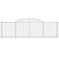 vidaXL Gabionen mit Hochbogen 6 Stk. 300x30x80/100 cm Verzinktes Eisen vidaXL Gabionen mit Hochbogen 6 Stk. 300x30x80/100 cm Verzinktes Eisen