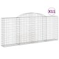 vidaXL Gabionen mit Hochbogen 11 Stk 300x30x120/140cm Verzinktes Eisen vidaXL Gabionen mit Hochbogen 11 Stk 300x30x120/140cm Verzinktes Eisen