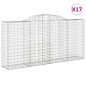 vidaXL Gabionen mit Hochbogen 17 Stk 300x50x140/160cm Verzinktes Eisen vidaXL Gabionen mit Hochbogen 17 Stk 300x50x140/160cm Verzinktes Eisen