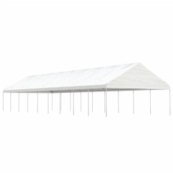 vidaXL Pavillon mit Dach Weiß 20,07x5,88x3,75 m Polyethylen