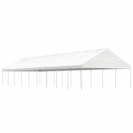 vidaXL Pavillon mit Dach Weiß 20,07x5,88x3,75 m Polyethylen