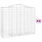 vidaXL Gabionen mit Hochbogen 6 Stk. 200x50x160/180cm Verzinktes Eisen vidaXL Gabionen mit Hochbogen 6 Stk. 200x50x160/180cm Verzinktes Eisen