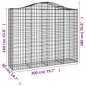 vidaXL Gabionen mit Hochbogen 6 Stk. 200x50x160/180cm Verzinktes Eisen vidaXL Gabionen mit Hochbogen 6 Stk. 200x50x160/180cm Verzinktes Eisen