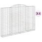 vidaXL Gabionen mit Hochbogen 4 Stk. 300x30x200/220cm Verzinktes Eisen vidaXL Gabionen mit Hochbogen 4 Stk. 300x30x200/220cm Verzinktes Eisen