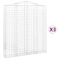 vidaXL Gabionen mit Hochbogen 3 Stk. 200x30x220/240cm Verzinktes Eisen vidaXL Gabionen mit Hochbogen 3 Stk. 200x30x220/240cm Verzinktes Eisen