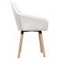 Esszimmerstühle 2 Stk. Creme Stoff Esszimmerstühle 2 Stk. Creme Stoff