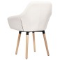 Esszimmerstühle 2 Stk. Creme Stoff Esszimmerstühle 2 Stk. Creme Stoff